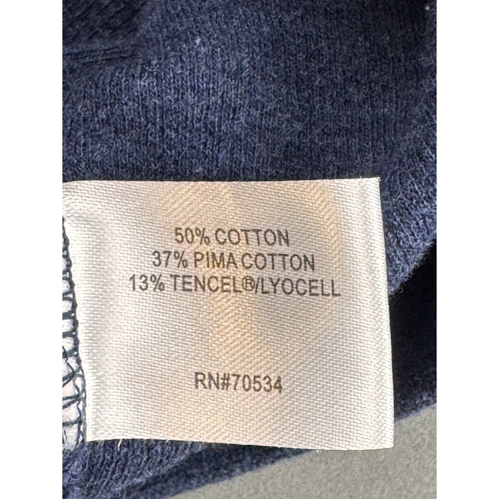 Orvis 1/4 Zip Pullover Sweater Pima Cotton Mens Large Navy Casual Comfy Outdoor - Picture 9 of 13